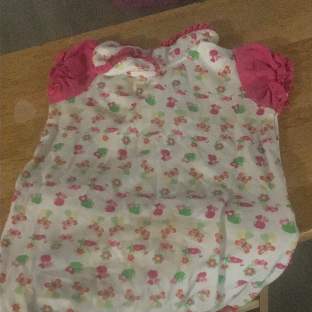Elegant Pink and White Floral Button Down Shirt